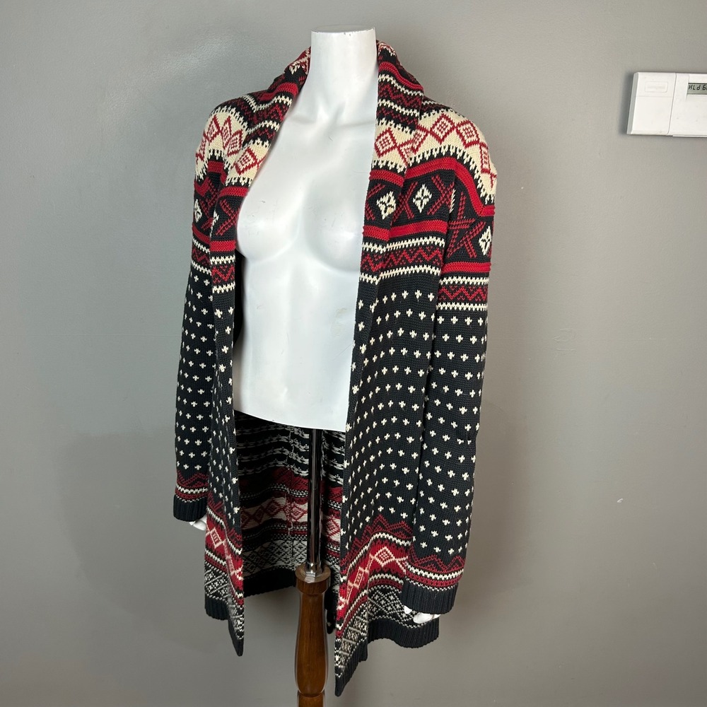 American Living Ralph Lauren Cardigan Women M Fair Isle Cotton Western Americana